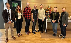 Gruppbild av våra 7 meriterade lärare och docenter